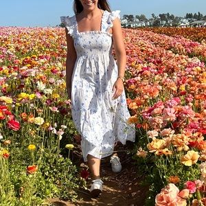 Hill House Ellie Nap dress in blue botanical